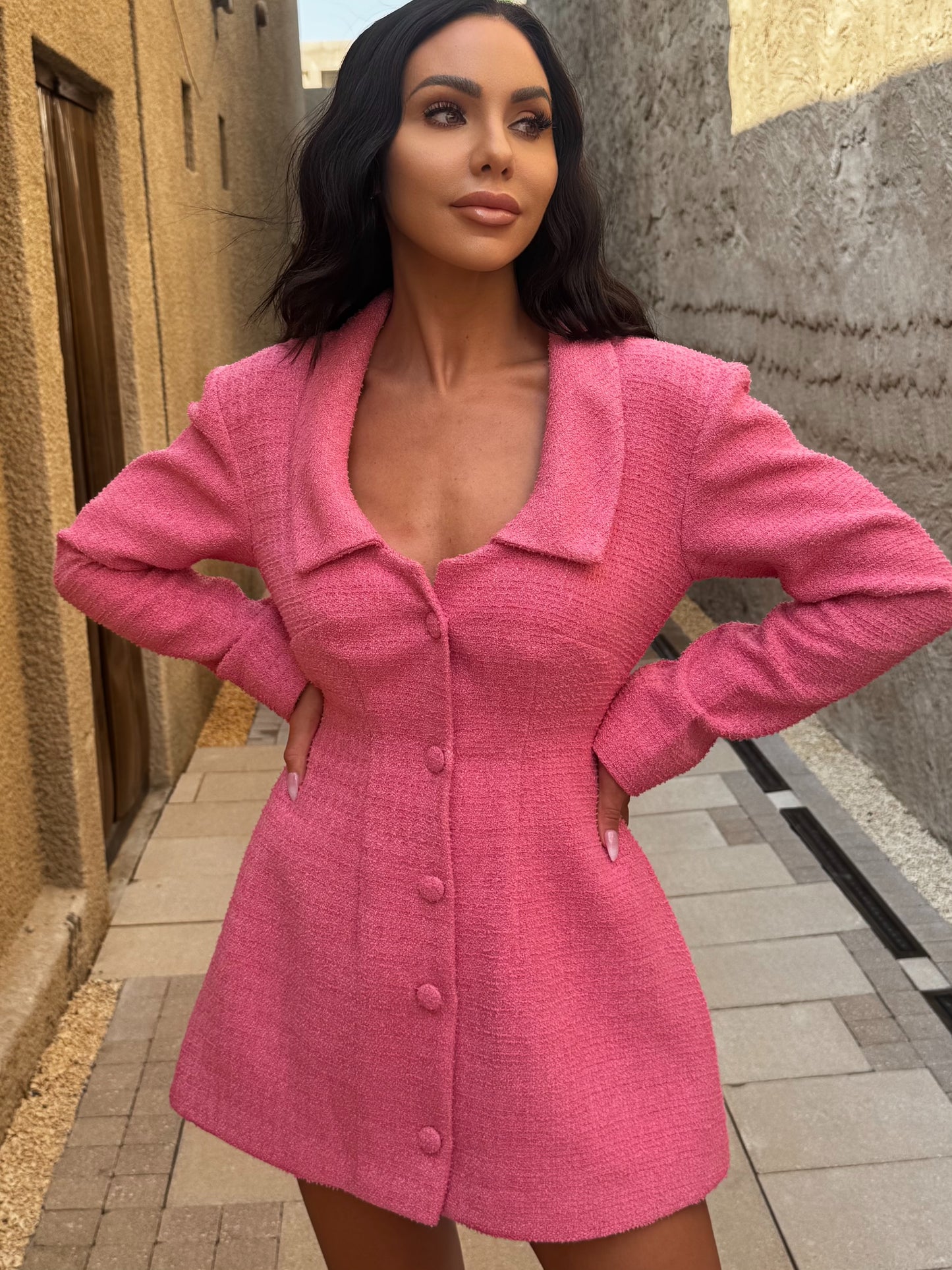 Rosé Coat Dress