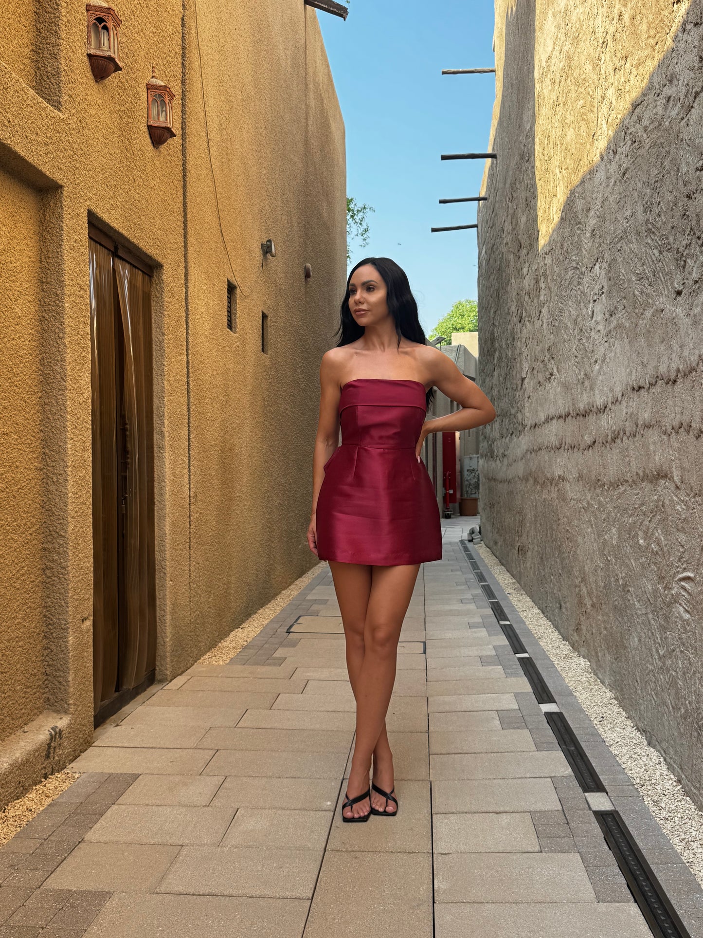 Noël Bow-Back Mini Dress
