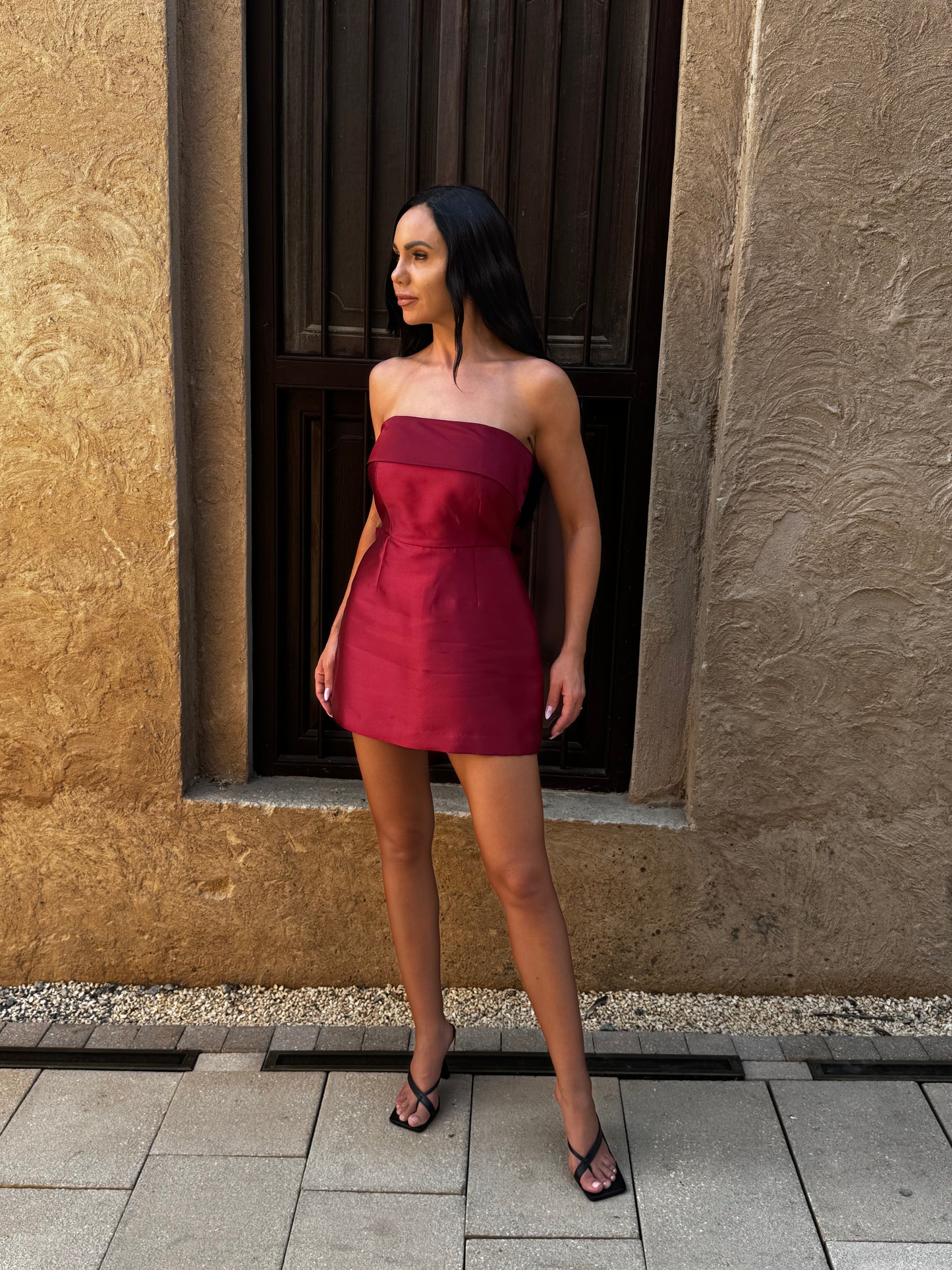 Noël Bow-Back Mini Dress