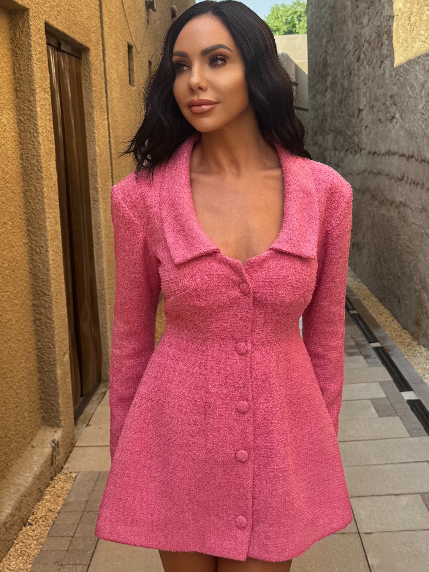 Rosé Coat Dress