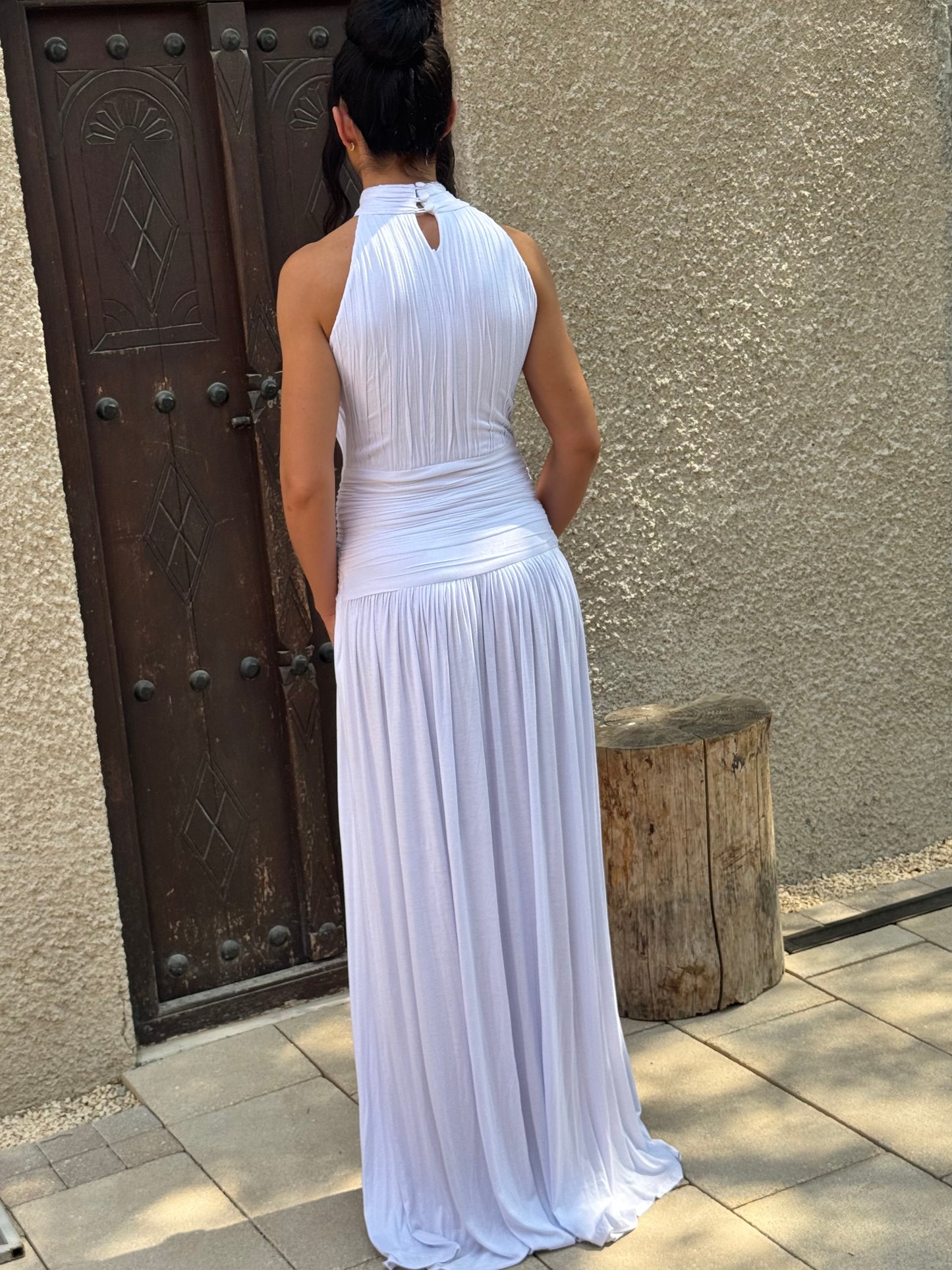 Celeste Halter Dress-Black