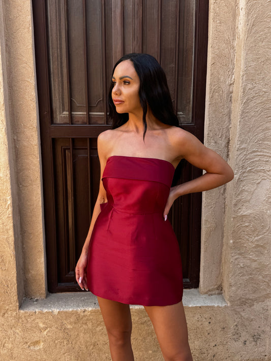 Noël Bow-Back Mini Dress