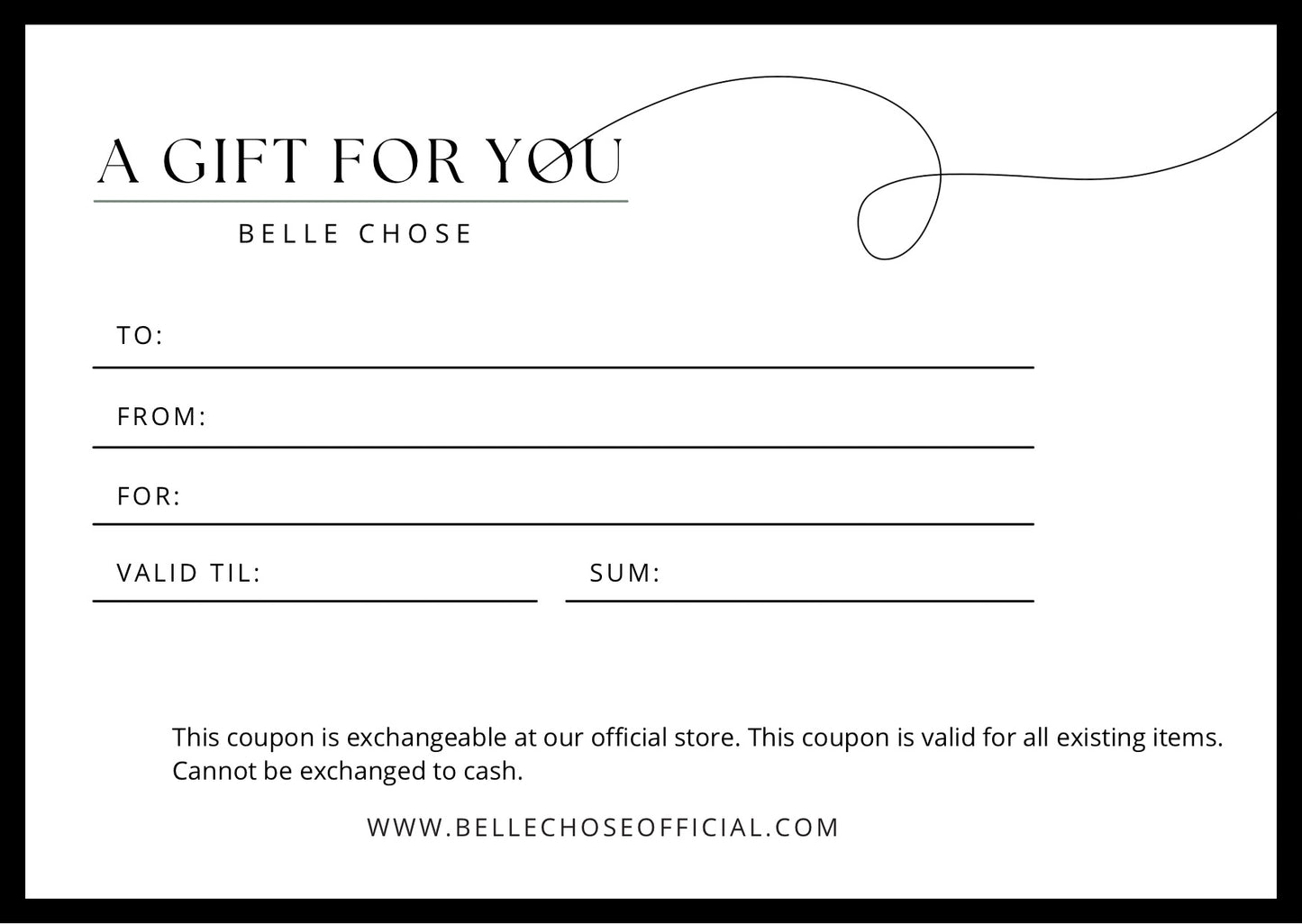 A Gift of Choice – Belle Chose Gift Card
