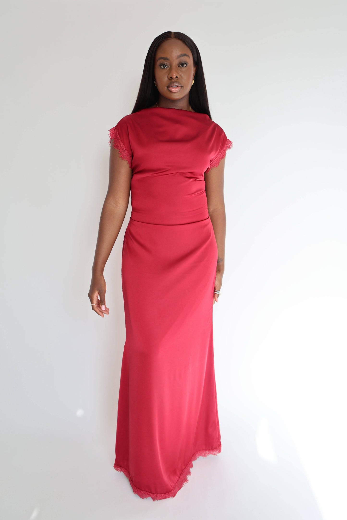 Elodie Lace-Trim Maxi Dress