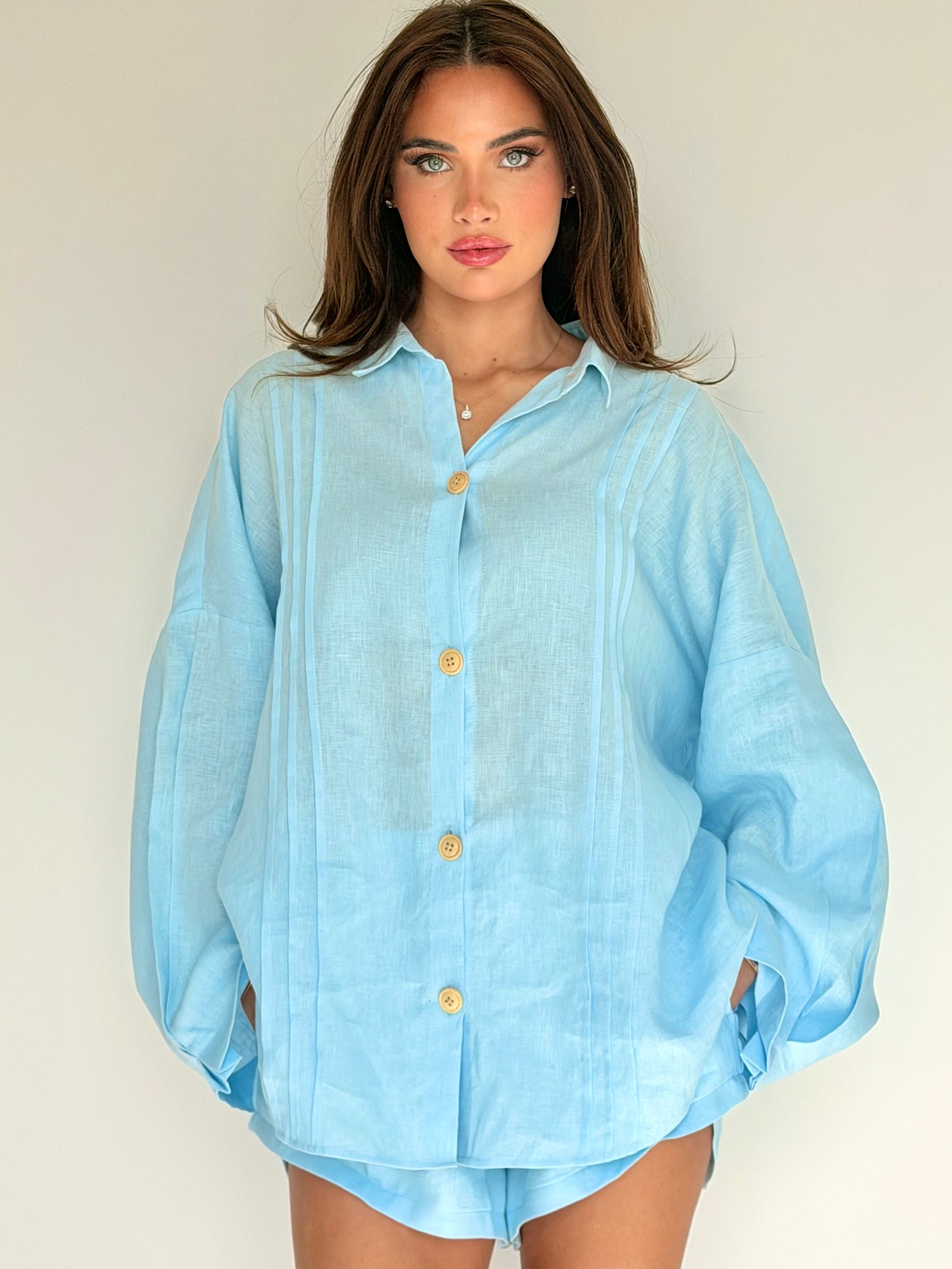 Morning Haze Shirt-Mint Green