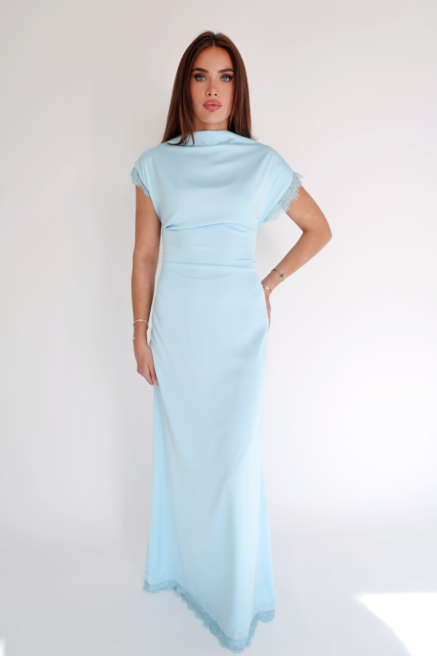 Elodie Lace-Trim Maxi Dress